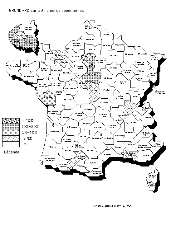 Carte France GRONDARD